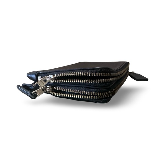 Coach black leather double zip-around wallet hang tag - Picture 6 of 9